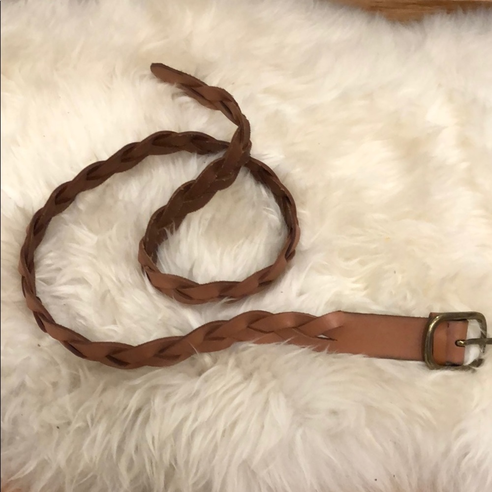 Tan braid belt